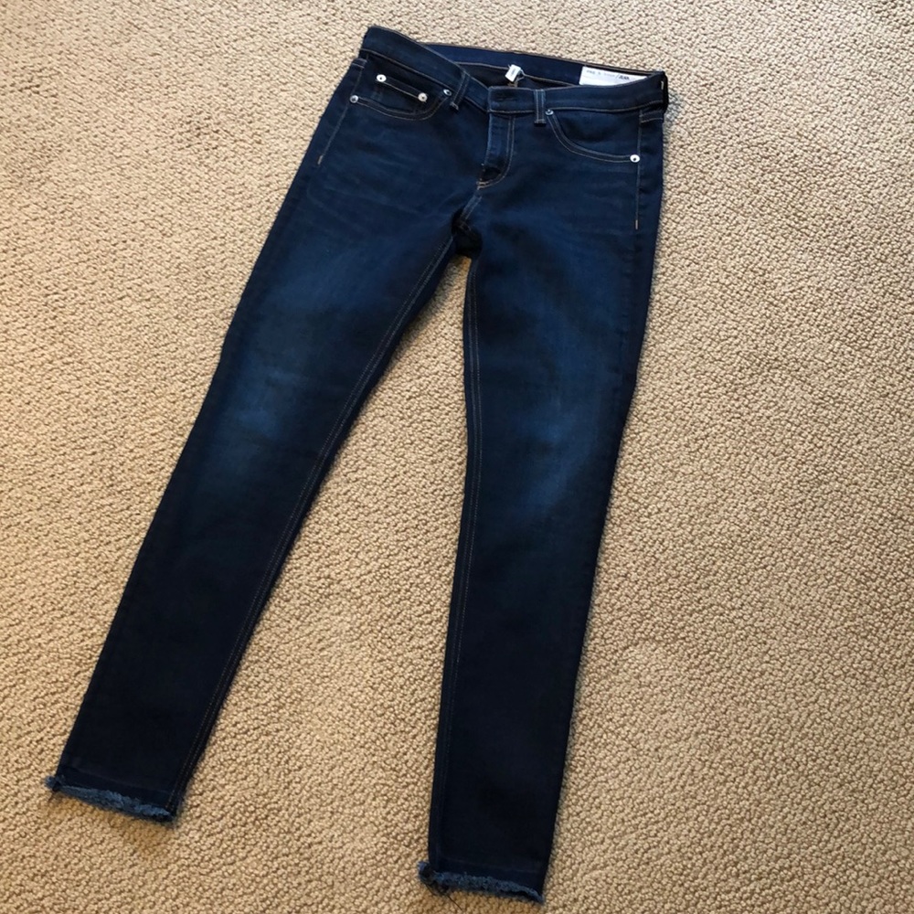 Rag and Bone raw hem skinny jeans